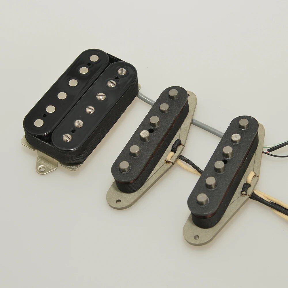 Vintage Wah V70 SSS Hand-Wound Alnico 5 Single Coil Guitar Pickup with Gray Bottom Plate, HSS Double Coil Pickup, Imported
