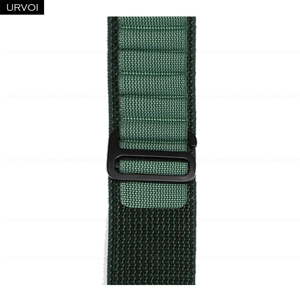 URVOI Apple Watch Ultra 2 Band, Compatible with Series 10/9/8/7/6/SE, Alpine Loop Black, G-Hook Closure, Polyester Woven Cord, Compatible with iWatch 49mm, Band Colors: 44mm, 45mm, 46mm, 49mm, Parallel Import