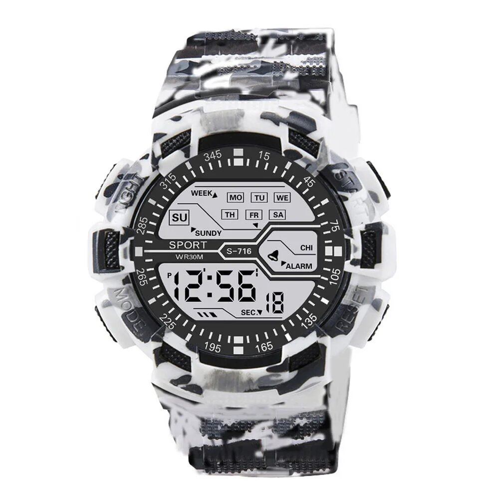 Men's Digital Electronic Sports Watch with Luminous Display, 55mm Large Dial, Trendy Multifunction Watch for Students, Outdoor Adventures, Parallel Import