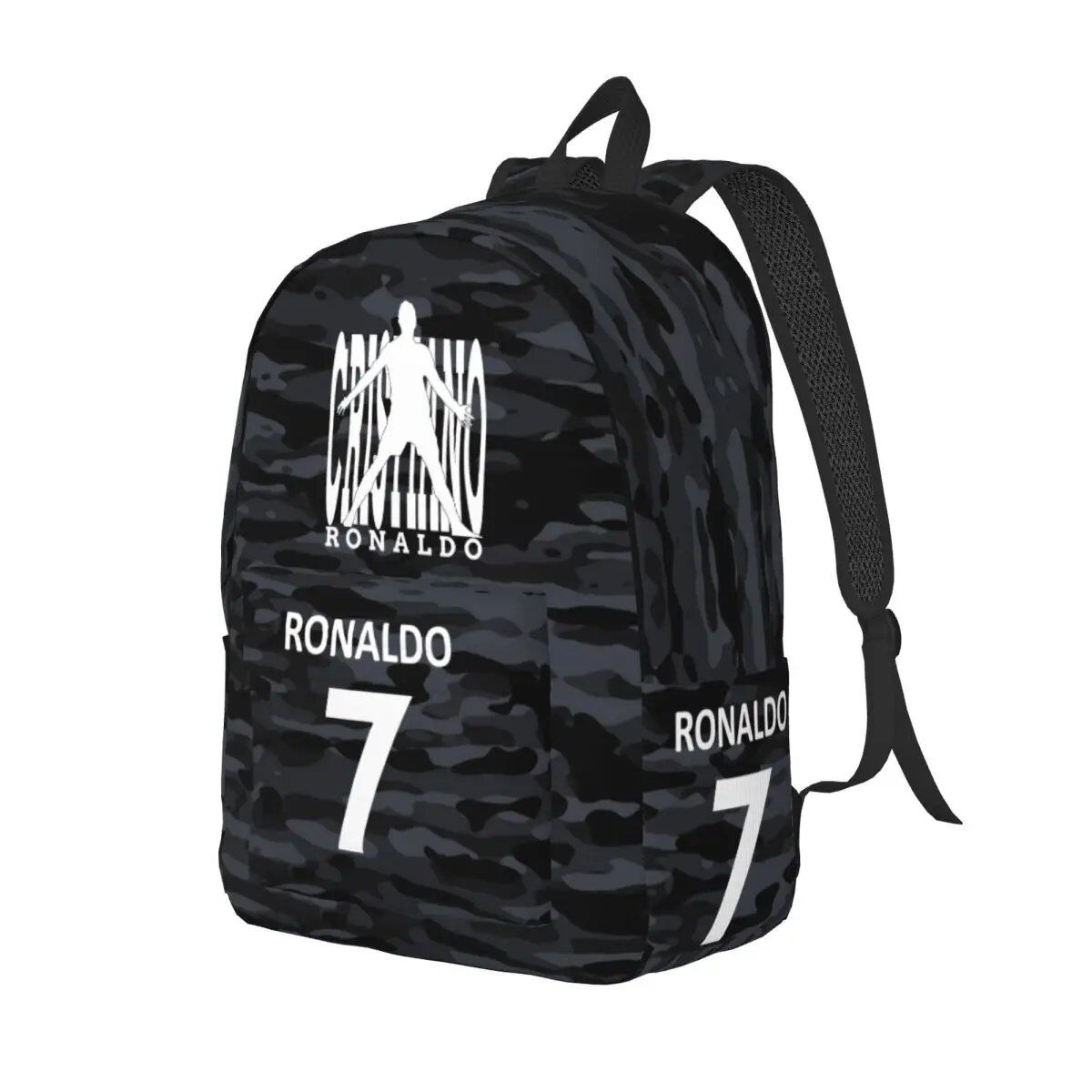 Soccer Legend CR7 Cristiano Ronaldo Backpack for Men and Women, Fashionable, High School Student, Work, Daypack, Laptop Compatible, Shoulder Bag, Sports, Size: Parallel Import