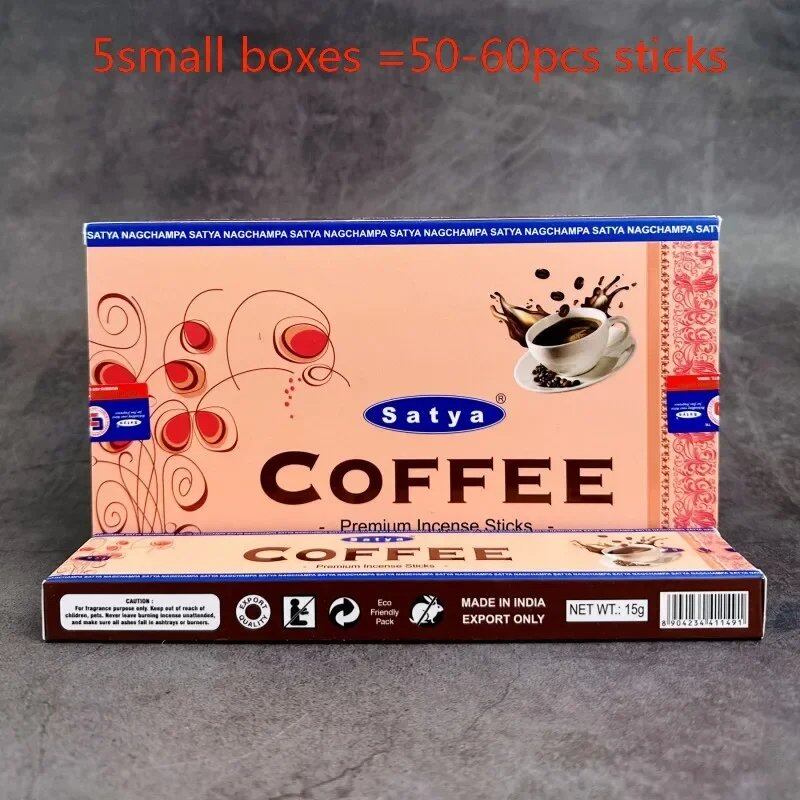 5BOX ナグ チャンパ インドインセンス コレクション サティヤ ハンドメイドスティック 6種類の香り リフレッシュする薬用アロマ ホームメディテーション用 香り: 並行輸入品