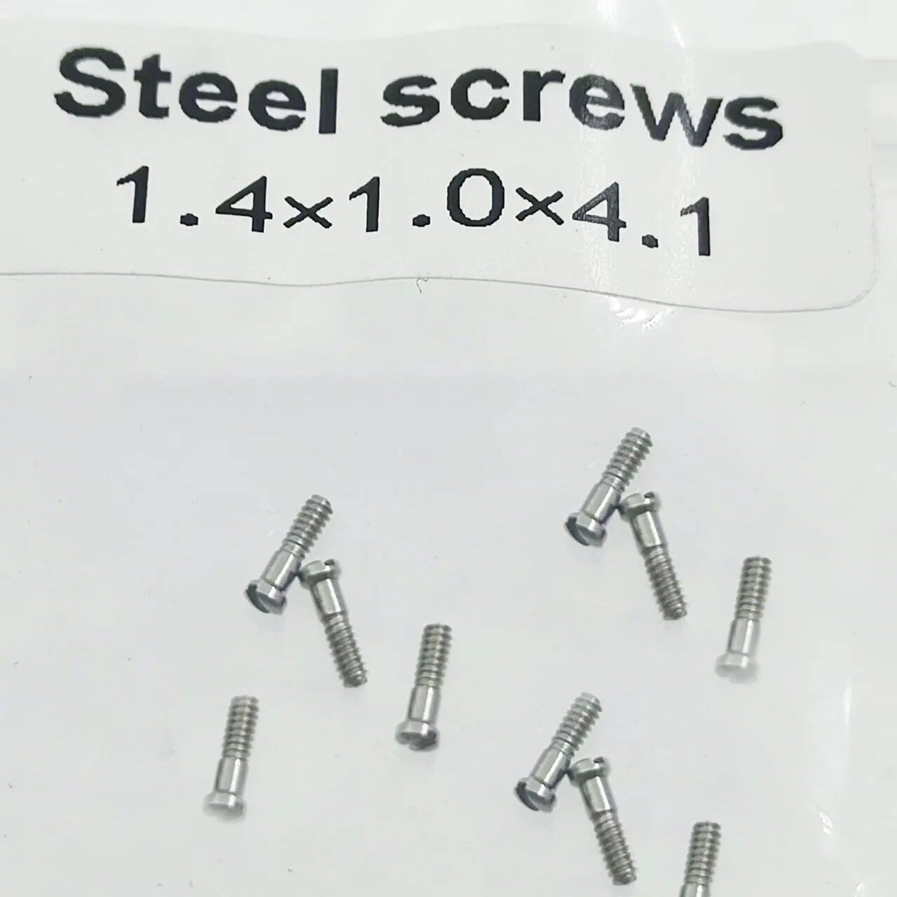 Watch Movement Accessories, All-Steel Back Screws, 1.4 x 1.0mm Series, Bottom Cover Flat Head Machine Screws, Color: 10 Pieces, Parallel Import