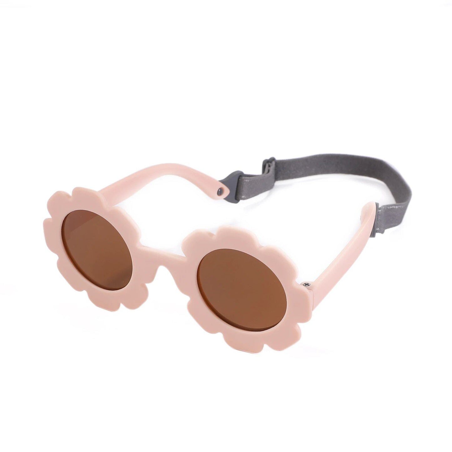 Baby Polarized Sunglasses for Newborns and Infants (0-24 Months) with a Round Sunflower Design and Flexible Adjustable Straps. Frame Color: 0-24 Months; Lens Color: Parallel Import.
