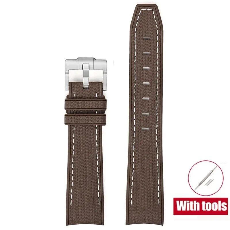 20mm Diving Strap with Curved Ends for Omega and Swatch Moonwatch, Silicone Rubber, Compatible with Rolex, Men's and Women's, Band Color: 20mm; Band Width: 20mm, Parallel Import