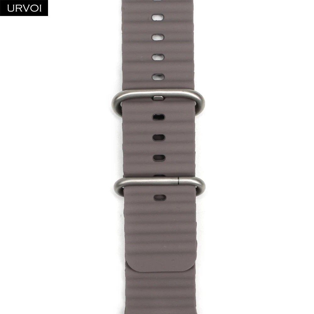URVOI アップルウォッチ Ultra 2 対応 バンド シリーズ 10/9/8/7/6/SE/5/4/3/2/1 用 シリコーンストラップ iWatch スポーツ オーシャンバンド 42mm/44mm/45mm/46mm/49mm サイズ:Apple Watch対応;バンドカラー:;バンド幅:42mm 44mm 45mm 49mm 並行輸入品