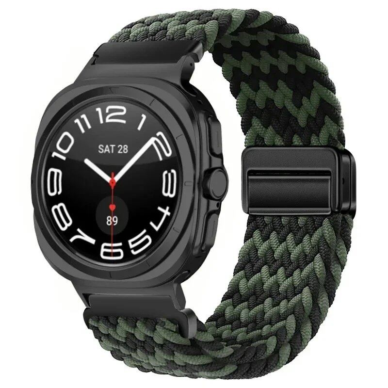 Replacement Nylon Loop Strap for Samsung Galaxy Watch Ultra (47mm) with Magnetic Buckle, Compatible with Galaxy Watch 7 Ultra, Band Color: Compatible with Galaxy Watch Ultra; Band Width: Compatible with Galaxy Watch Ultra (Parallel Import)
