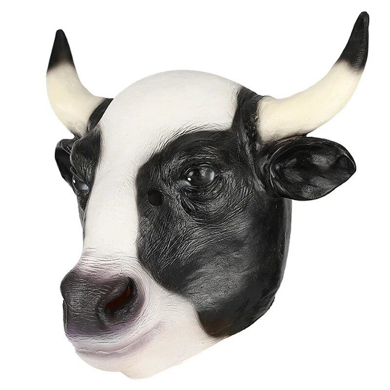 Chinese Zodiac Animal Head Masks - Chicken, Horse, Dog, Pig, Tiger, and Rabbit - Latex Costumes for Halloween Props, Color: 40387 - Parallel Import
