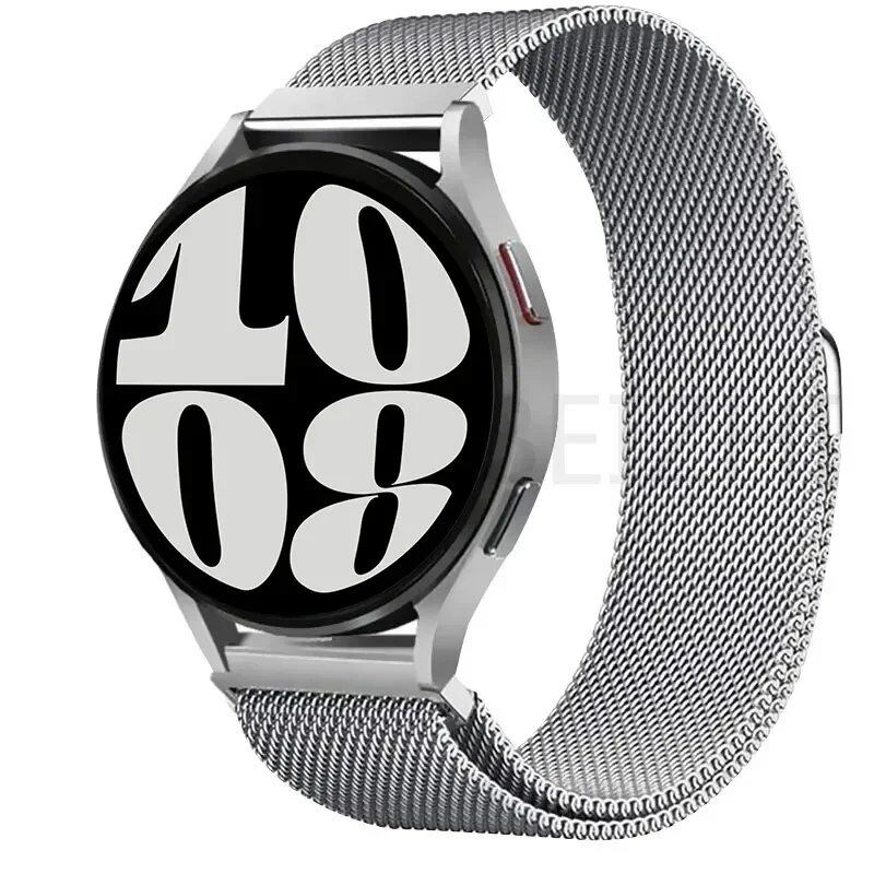 Compatible with Samsung Galaxy Watch 5/6/4/Classic, 22mm/20mm Metal Milanese Loop Magnetic Star-Like Bracelet, Hubai GT4/3/2e Strap, Size 2, Parallel Import