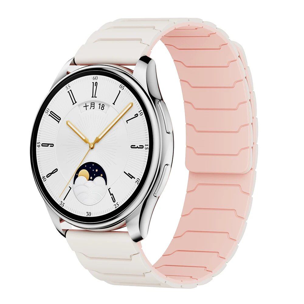 Compatible with Samsung Galaxy Watch 7/6/5/4/3 and Huawei Watch GT5/4/3 Pro (46mm), 22mm/20mm Magnetic Silicone Band, Ultimate Comfort, Band Color: mm, Parallel Import