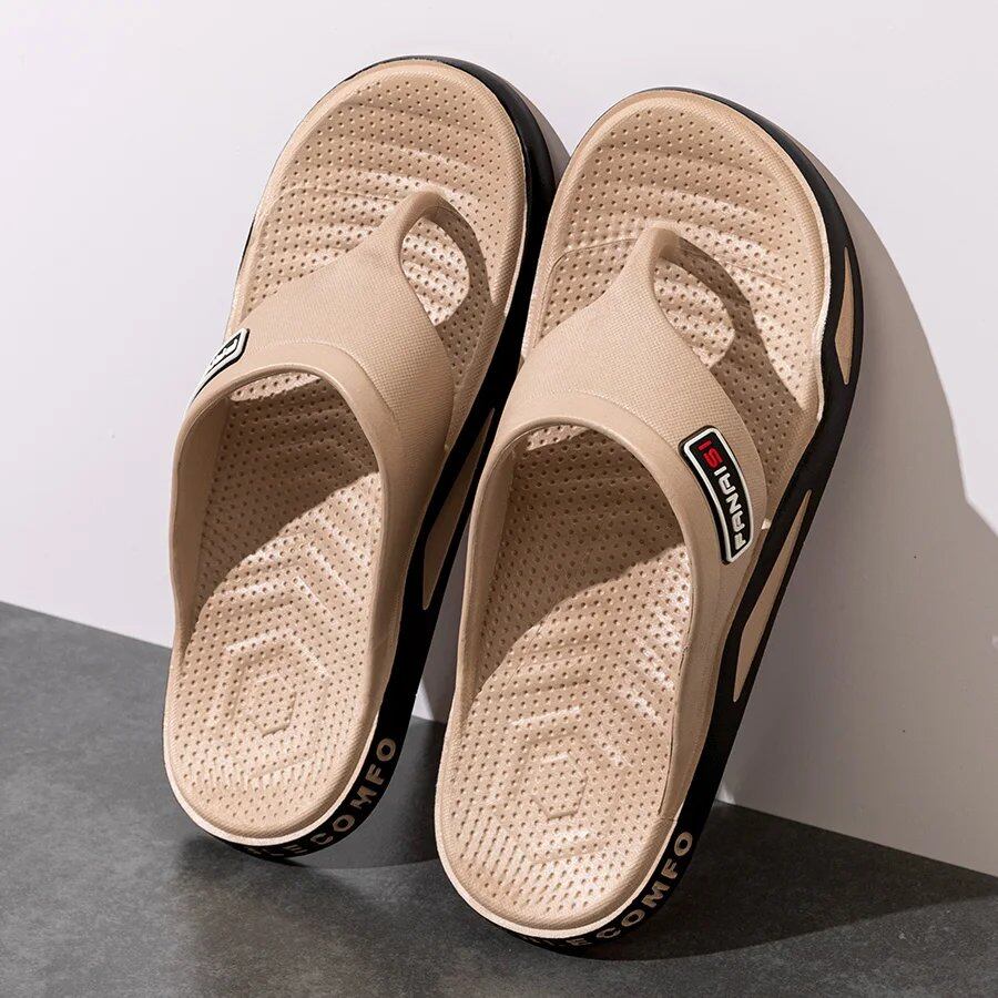 Fashionable Men's Summer Slippers, Beach Sandals, Non-Slip, Indoor/Outdoor Use, Bathroom, Couples, Leisure Sandals, Parallel Import
