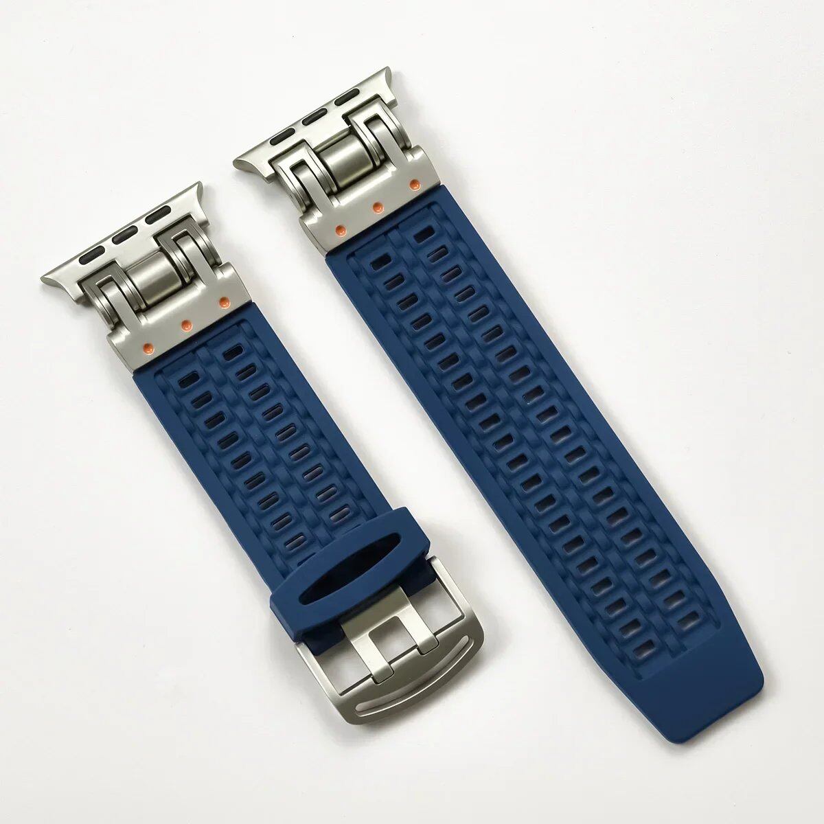 Silicone Sport Band for Apple Watch Ultra2 (49mm, 46mm, 45mm, 44mm) - Compatible with iWatch Series 10/9/8/7/6/5/4/3/2/1 and 42mm Models. Sizes: 42mm, 44mm, 45mm, 46mm, 49mm; Band Colors: Parallel Import
