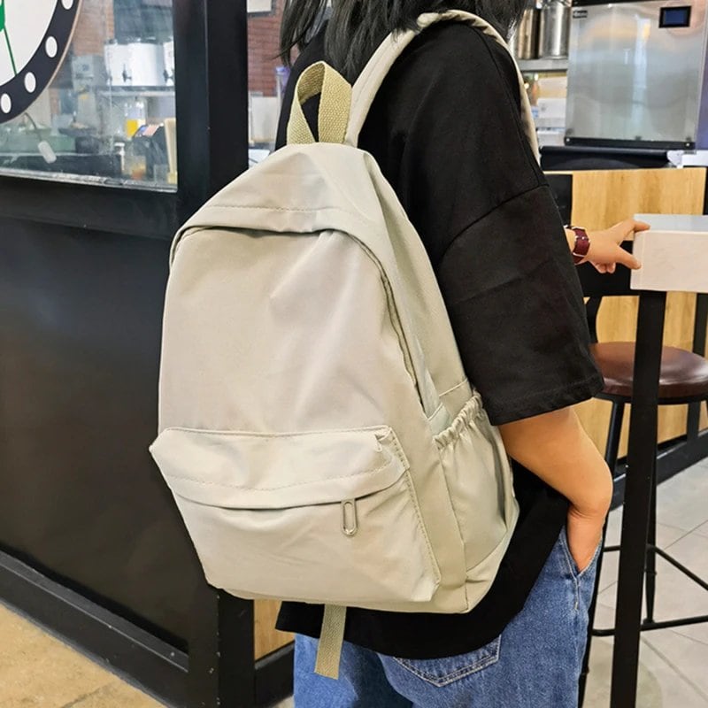 女子用スクールバッグ 防水 大容量 スムーズジッパー シンプルデザイン ティーン向け カジュアルデイパック 学生用バッグ 新作 並行輸入品