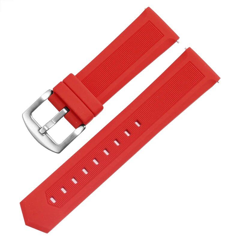 Rubber strap for Tag Heuer and Seiko watches, 18mm, 20mm, 22mm, 24mm, black, blue, orange, compatible with all brands. Watch band accessories. Band color: mm. Parallel import.