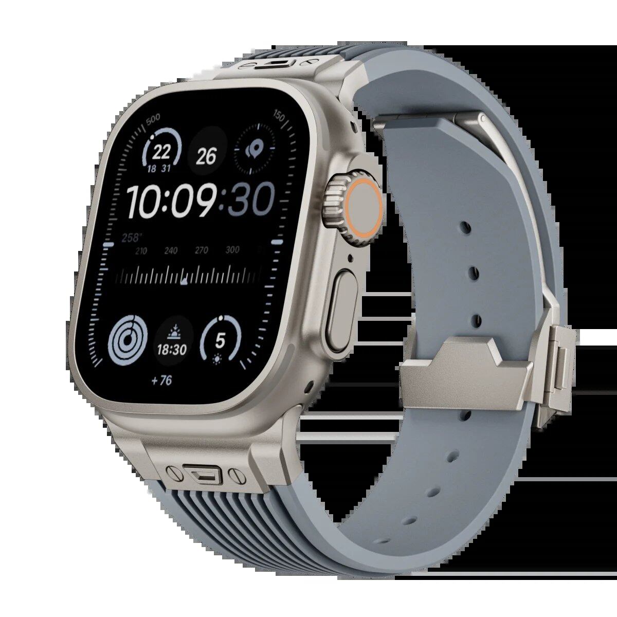Silicone Sport Strap for Apple Watch Ultra 2/1 (49mm), Series 9/8/7 (45mm/44mm) - Rubber Band Bracelet for iWatch 6/5/4/3 and SE (44mm/42mm). Band Color: mm; Ships from: Parallel Import