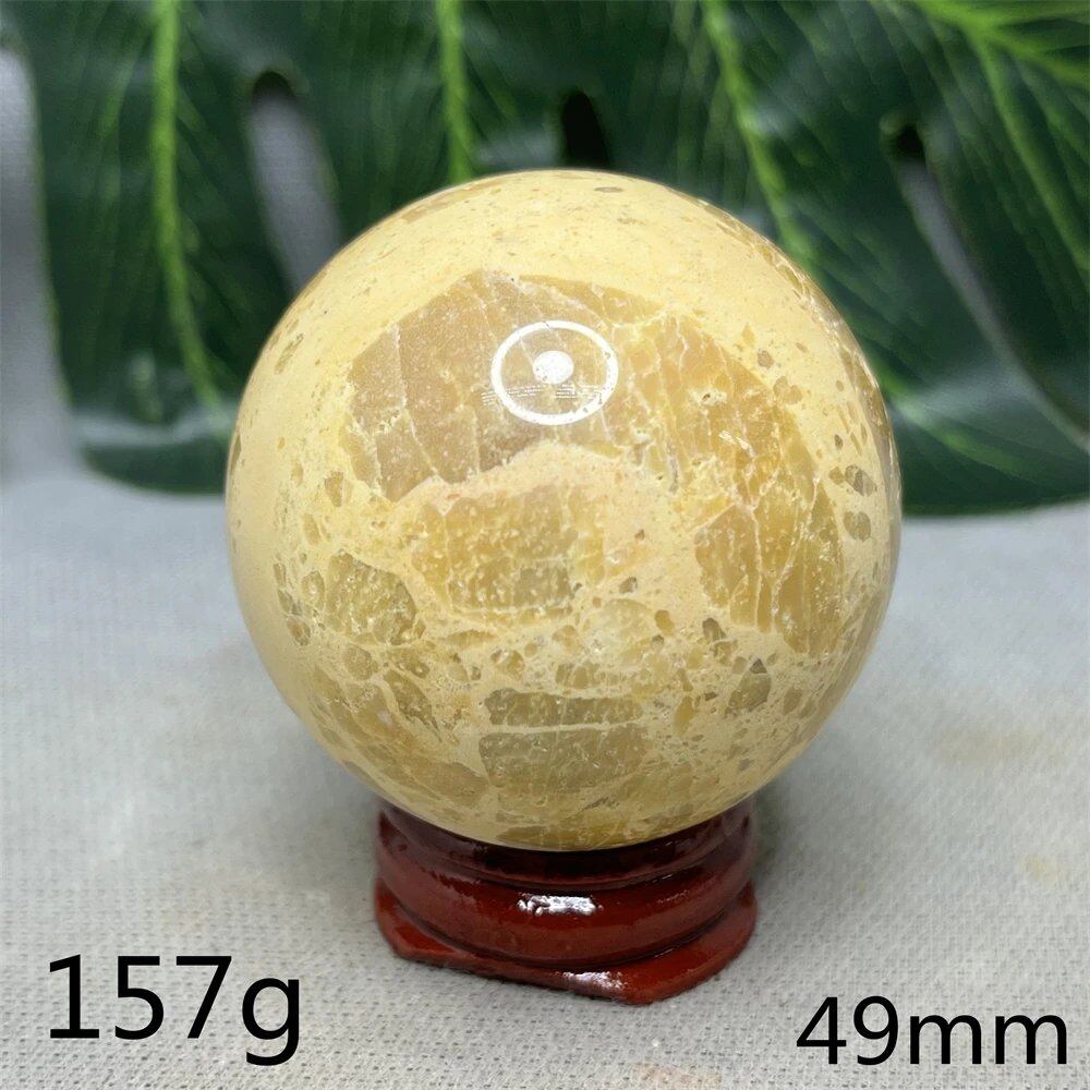 Hand-Polished Australian Gold Opal Ball, Ideal for Home Decor, Room Decoration, Holiday Gifts, Spiritual Stones, Healing, Witchcraft, Altars, and Prayer (Imported)