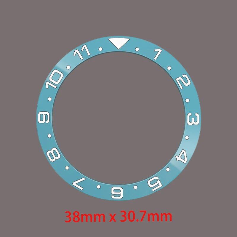 38mm×30.7mm 湾曲セラミックウォッチベゼルインサート SKX007 SKX009 SUB GMT対応 NH36 NH35 ティファニーブルー 時計リングパーツ カラー:0 並行輸入品