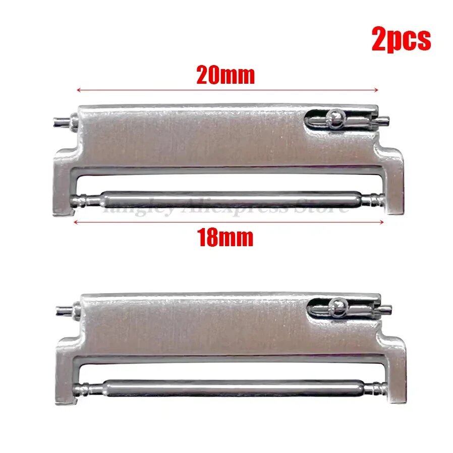 Set of 2 20mm to 18mm, 20mm, 22mm to 22mm, 22mm to 20mm Quick Release Pin Strap Adapter Replacement Band Spring Bar Accessories (Imported)