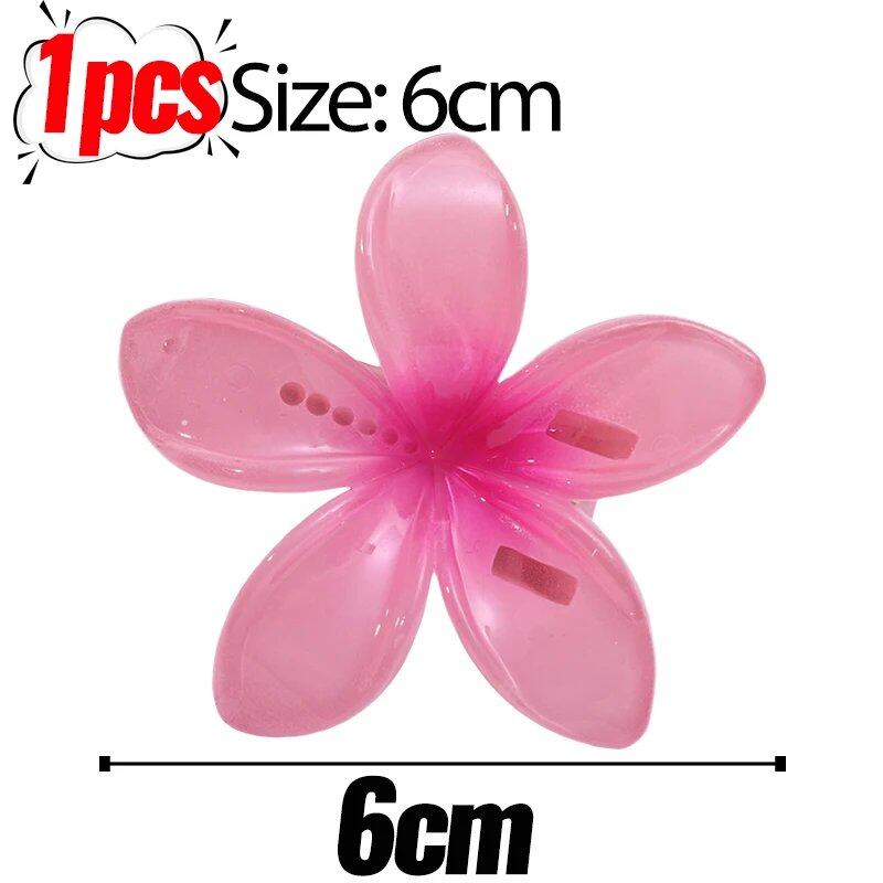 1/6 Hawaiian Gradient Flower Hair Clips for Women, Small, Stylish Head Accessories, Hairpins, Crab Barrettes, Parallel Import