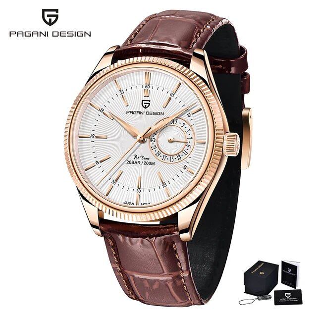 New Pagani Design Top Brand Men's Quartz Watch with Sapphire Crystal, 40mm, Automatic, Waterproof, Sports Watch, L'Erohonbre, Color: Parallel Import