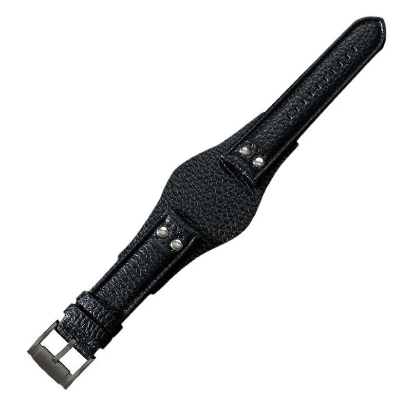Fossil CH2564 CH2565 CH2891 CH3051対応 本革 22mm メンズ 時計バンド レザー レトロ 快適 リストバンド バンドカラー: 並行輸入品
