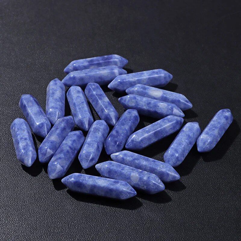 卸売 天然石 クリスタルビーズ 8x32mm カラフル 瞑想ペンダント クォーツ ミネラルクラフト DIYアクセサリー ホームデコ 並行輸入品