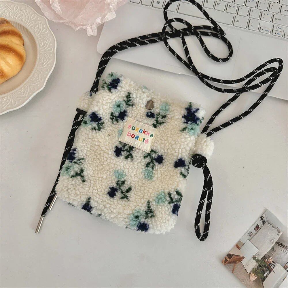 女性用ニュープラッシュドットクロスボディバッグ かわいいピンク 片肩掛けショッピングバッグ 携帯電話ポーチ付き 収納バッグ 並行輸入品