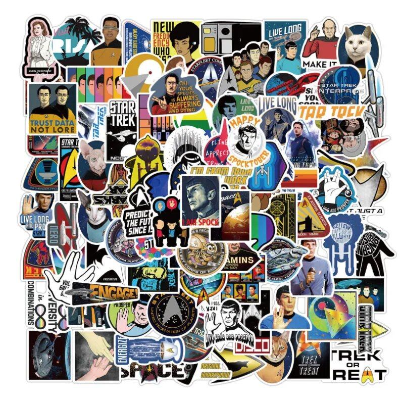 10/30/50/100 Sheets of Star Trek Movie-Style Decorative Stickers for Snowboards, Laptops, Suitcases, Refrigerators, and Cars. Home Decor. Color: One Piece. Parallel Import.