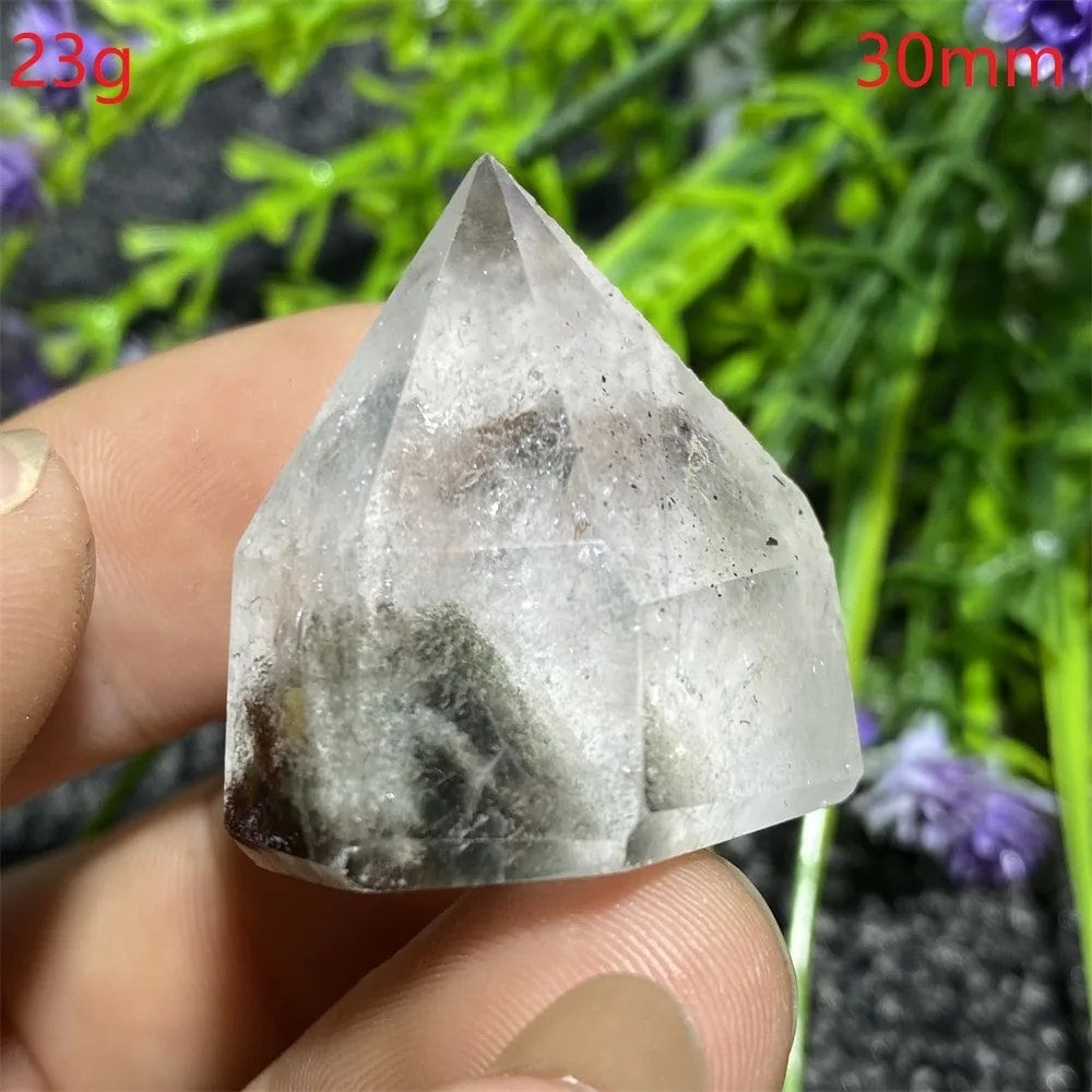 Natural Ghost Phantom Quartz Crystal Hexagonal Tower Obelisk, Spiritual Meditation, Reiki, Gift Stone, Home Decor, Parallel Import