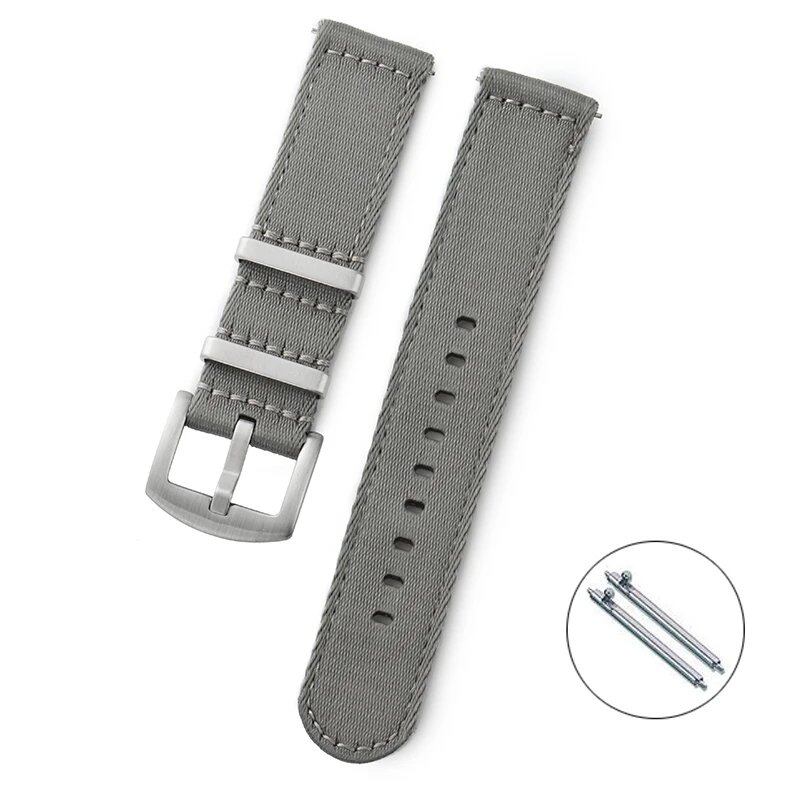 20mm/22mm Nylon Watch Strap, Premium Smooth Soft Nylon Sport Replacement Band, Quick Release, Universal Canvas Bracelet, Band Color: Amm, Parallel Import