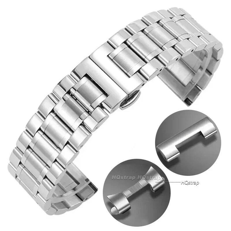 ロレックス用ステンレススチール ウォッチストラップ カーブドエンド メタルバンド 12 13 14 15 16 17 18 19 20 21 22 23 24mm 交換用ブレスレット バンドカラー:スチール(ロゴなし);mm 並行輸入品