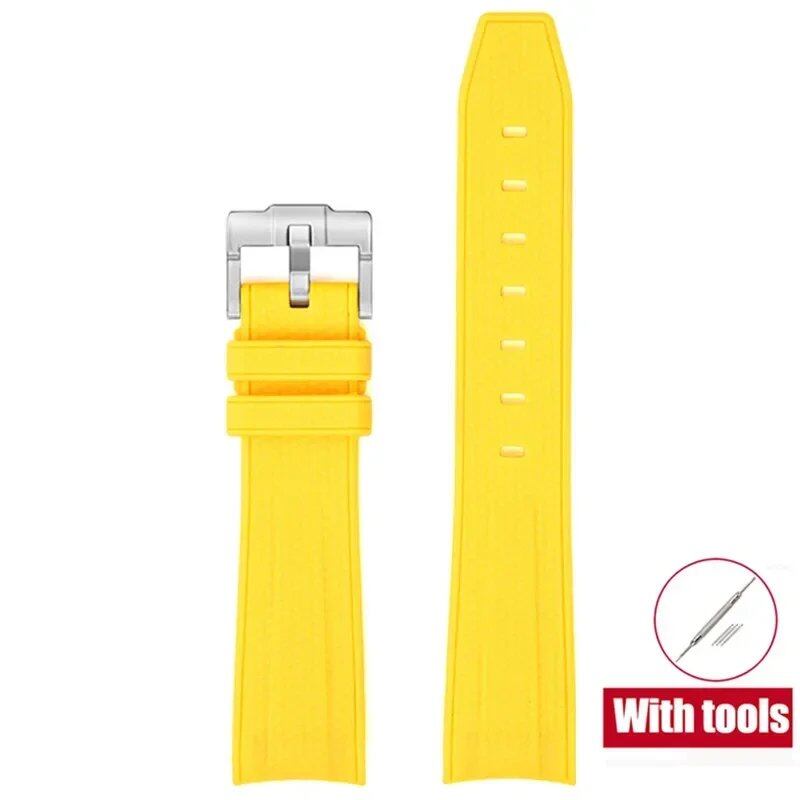 20mm Diving Strap with Curved Ends for Omega and Swatch Moonwatch, Silicone Rubber, Compatible with Rolex, Men's and Women's, Band Color: 20mm; Band Width: 20mm, Parallel Import