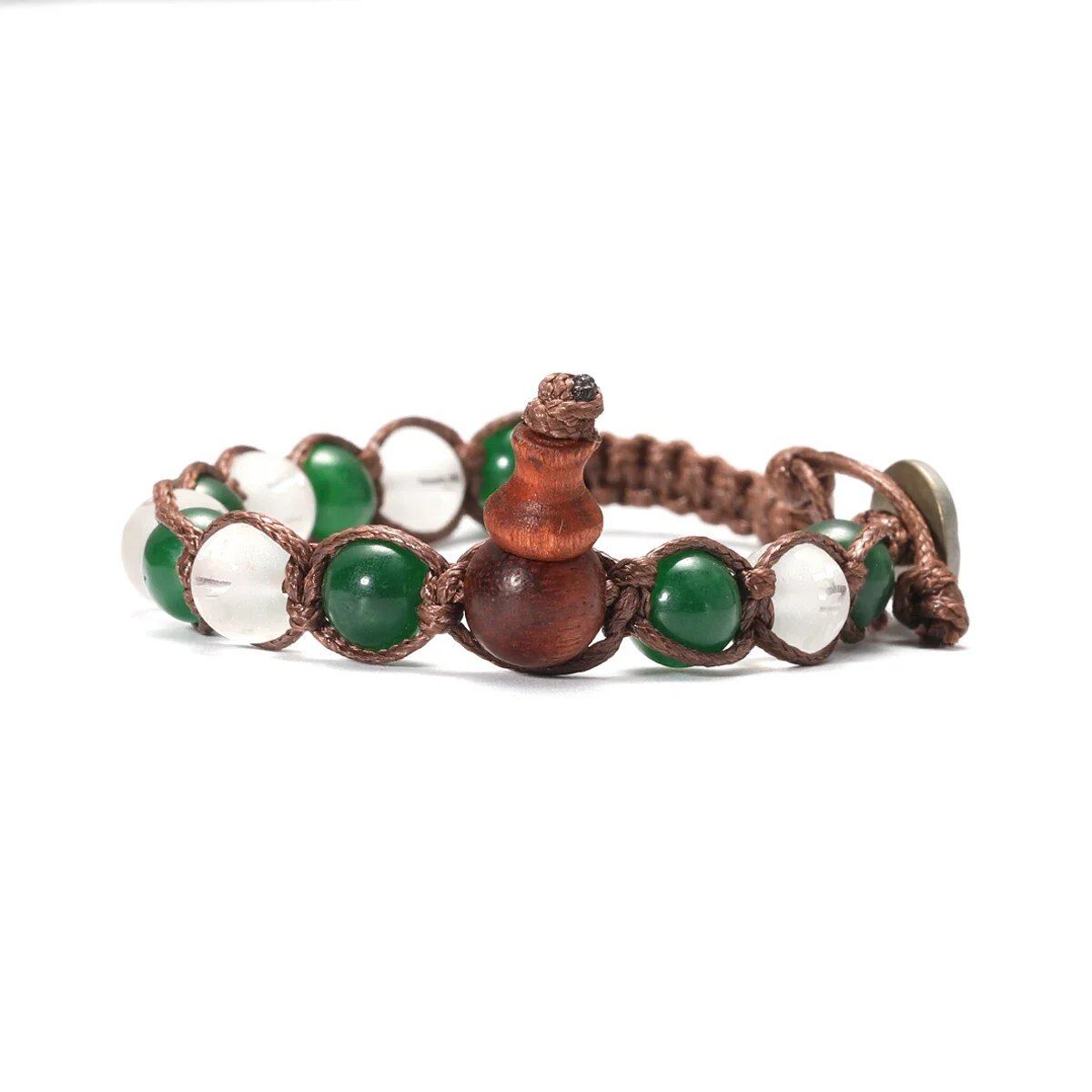 Natural Stone Prayer Bracelet, Tibetan Prayer Beads, Handmade Men's and Women's Bracelet, Yoga & Meditation Jewelry, Metal Color: Style, Parallel Import