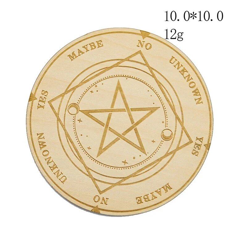 10cm Wooden Tree of Life Jewelry Display Tray with Quartz Crystal Wall Decor, Metatron's Cube, Star of David, Chakra, and Meditation Accessory (Imported)
