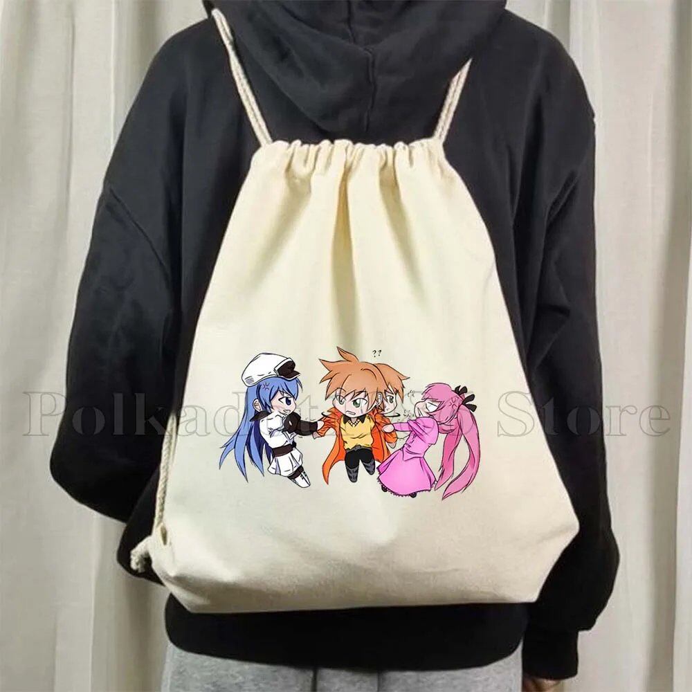 クラシック カートゥーン アニメ ガール アカメが斬る! エスデス キャラクター 漫画アート キャンバス ドローストリングバッグ サッカー リュック サックパック ストリングバッグ カラー:;発送元: 並行輸入品