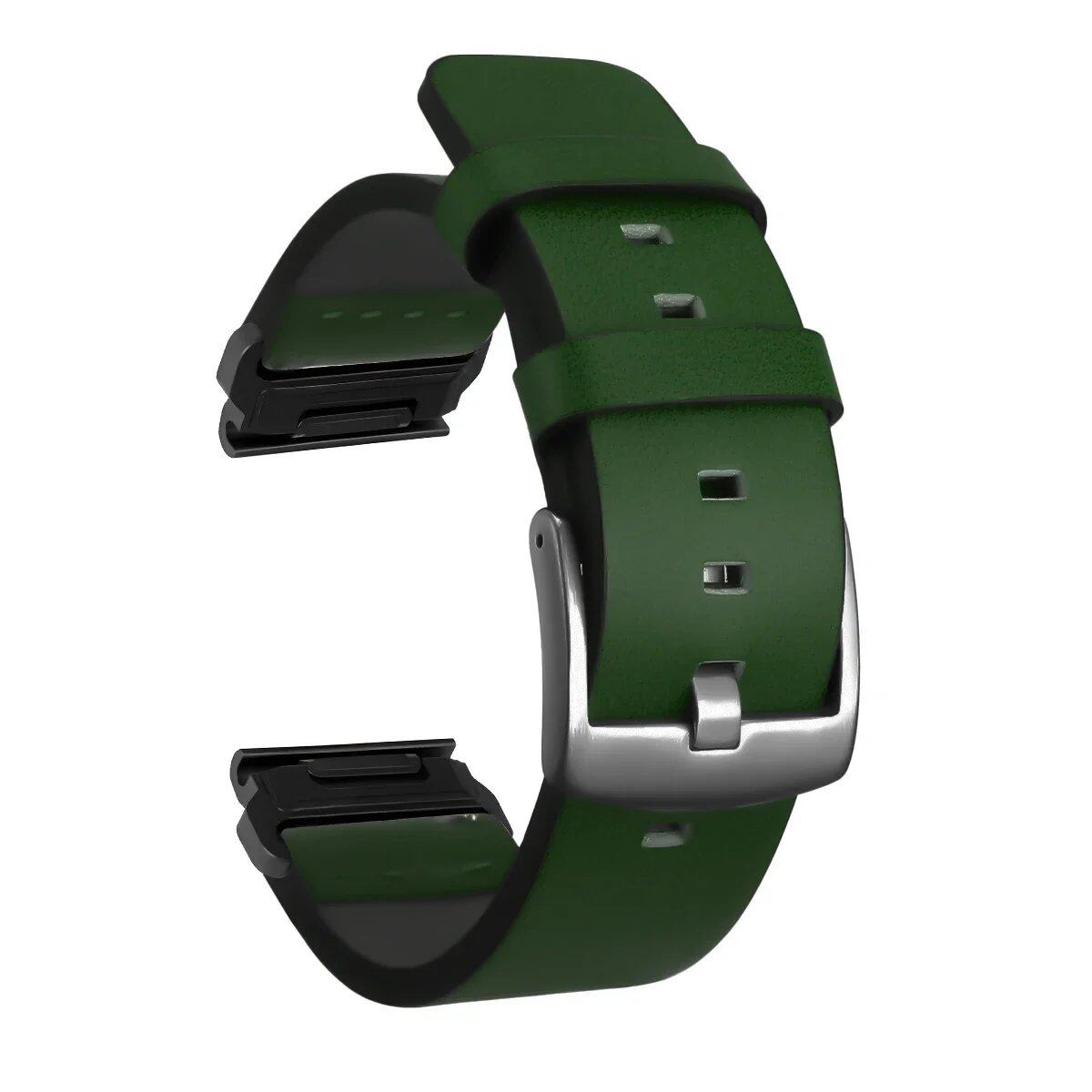 QuickFit Leather Watch Band for Garmin Fenix 6X/6 Pro/7X/7 and Forerunner 935/945/955, 22mm/26mm, Band Color: mm, Parallel Import