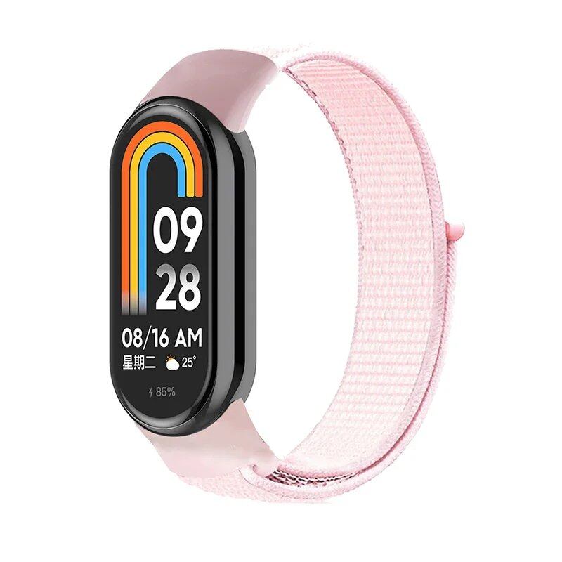 Xiaomi Mi Band 9/8/7/6/5/4/3 対応 ナイロンループストラップ NFCスマートウォッチ用交換バンド スポーツリストバンド サイズ:Mi Band 並行輸入品