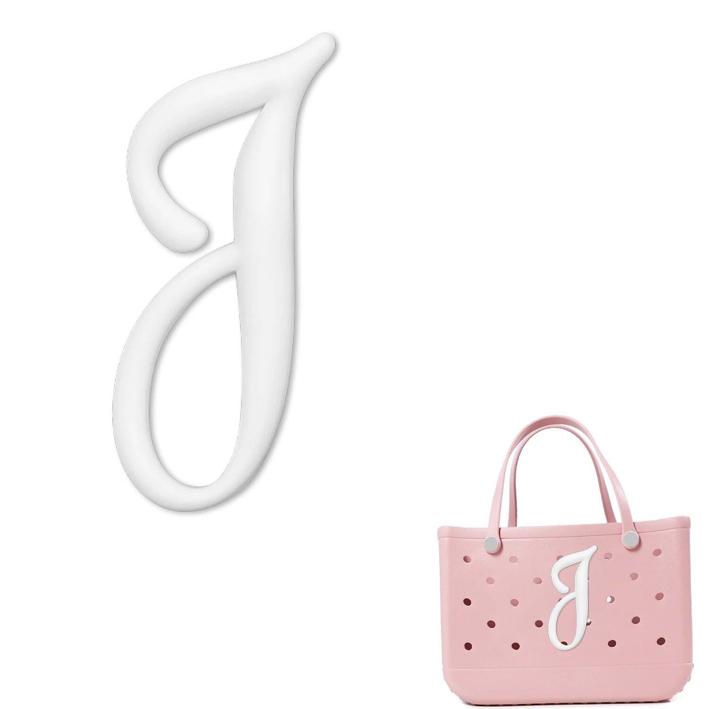 1/26 Scale PVC Greek Alphabet Bag Charms for Women, Beach Bag Decoration, Lettered Bag Accessories, Tote Bag Charms, Gift, Color, Parallel Import