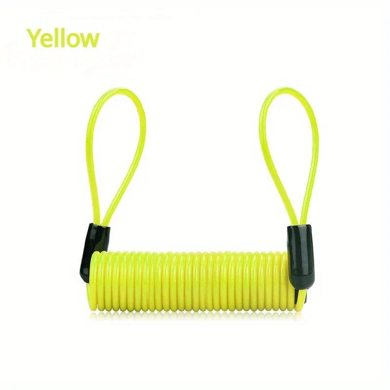 1.2 Meter Yellow Disc Lock Reminder Cable, Anti-Theft, Motorcycle Wheel Disc Brake Alarm Lock Reminder Cable, Parallel Import