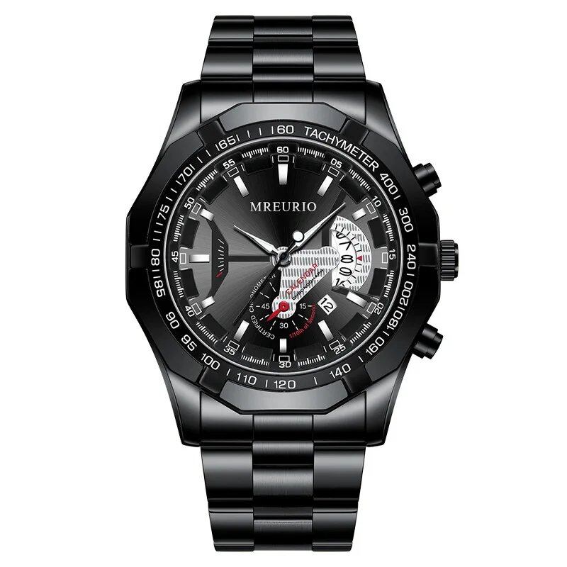 UTHAI Men's Watch, Lightweight and Stylish, Trendy, with Night Light, Calendar, Business Style, Quartz Movement, Parallel Import