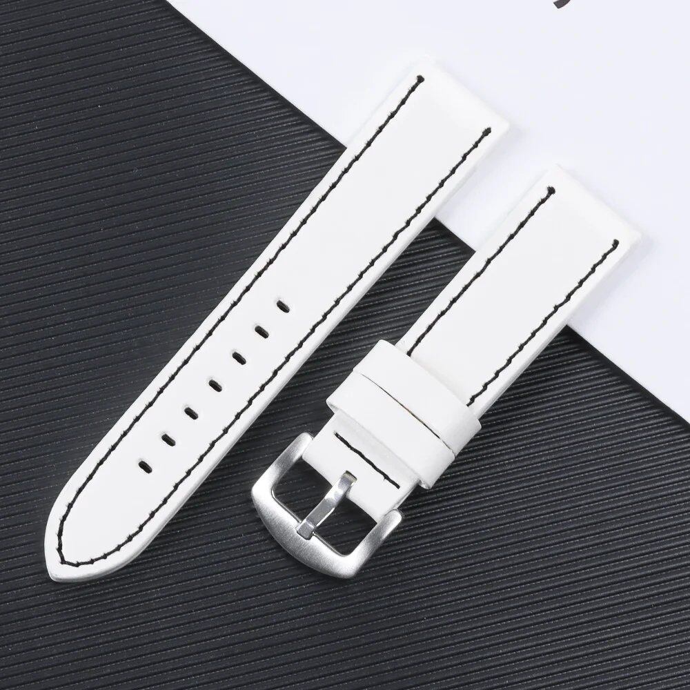 Leather watch band, sports vintage style, compatible with Omega and Seiko, 18mm, 20mm, 22mm, and 24mm, for men and women, smartwatch bracelet, sizes: Parallel import