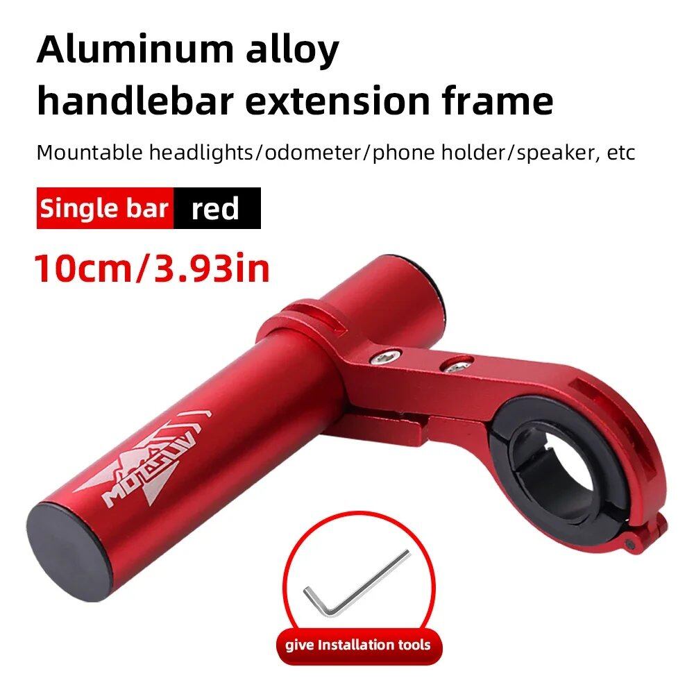 10/20/30cm Bicycle Handlebar Extension Bracket MTB Headlight Mount Extension Bar Road/Mountain Bike Handlebar Extender Parts 0cm Parallel Import