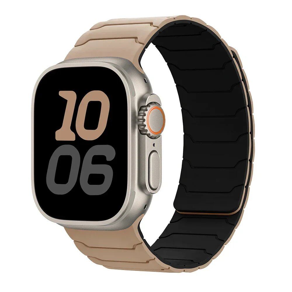 Magnetic Strap Band for Apple Watch Ultra 2, 49mm, 45mm, 44mm, 40mm, 42mm, 46mm, 41mm, 38mm, Compatible with iWatch Series 10, SE, 9, 8, 7, and 10 (Imported)