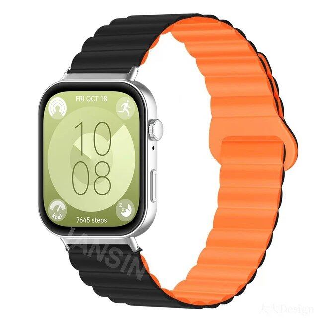 Magnetic Silicone Strap Wristband Replacement Band for Huawei Watch Fit 4 / 4Pro / 3. Band Color: ; Ships from: Parallel Import