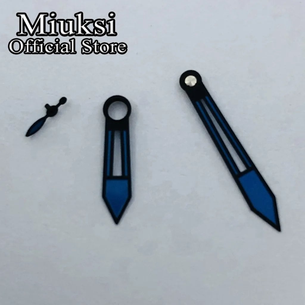 Miukushi Blue, Red, Yellow, and Green Hand Set for ETA 6497, 6498, or ST3600, ST3620 Series Watches (Imported)