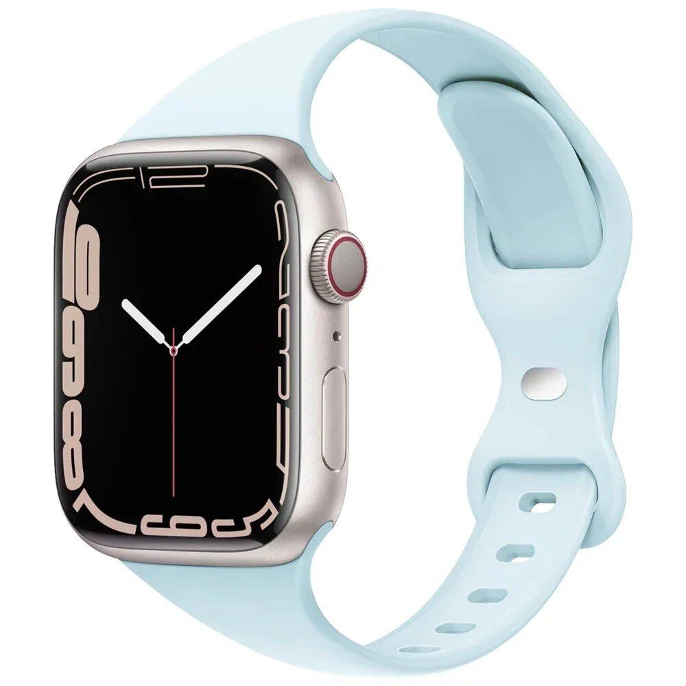 Waterproof Slim Silicone Sport Band for Apple Watch Ultra 49mm/Series 9-8-7 (41mm/45mm/44mm/40mm) - Compatible with iWatch 10 (46mm/42mm) Band Color: mm; Ships from: Parallel Import