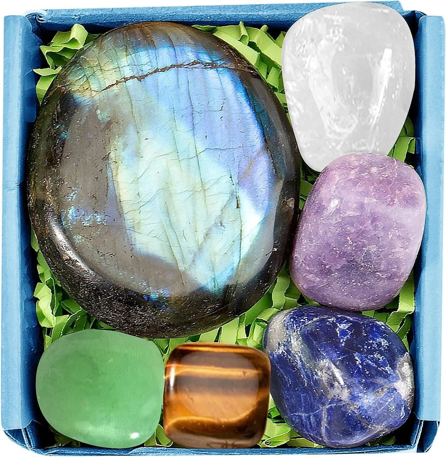 Prosperity and Wealth Crystal & Healing Stone Set, Spiritual Crystals, Metaphysical, Witchcraft, and Meditation Gift Set, Color Set, Parallel Import