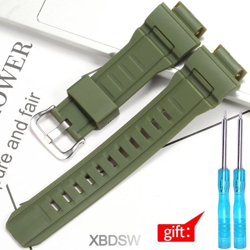 Waterproof men's rubber watch band replacement strap for Casio G-9300, GW-9300, and GW-9400; Band width: 20mm; Ships from: Parallel import