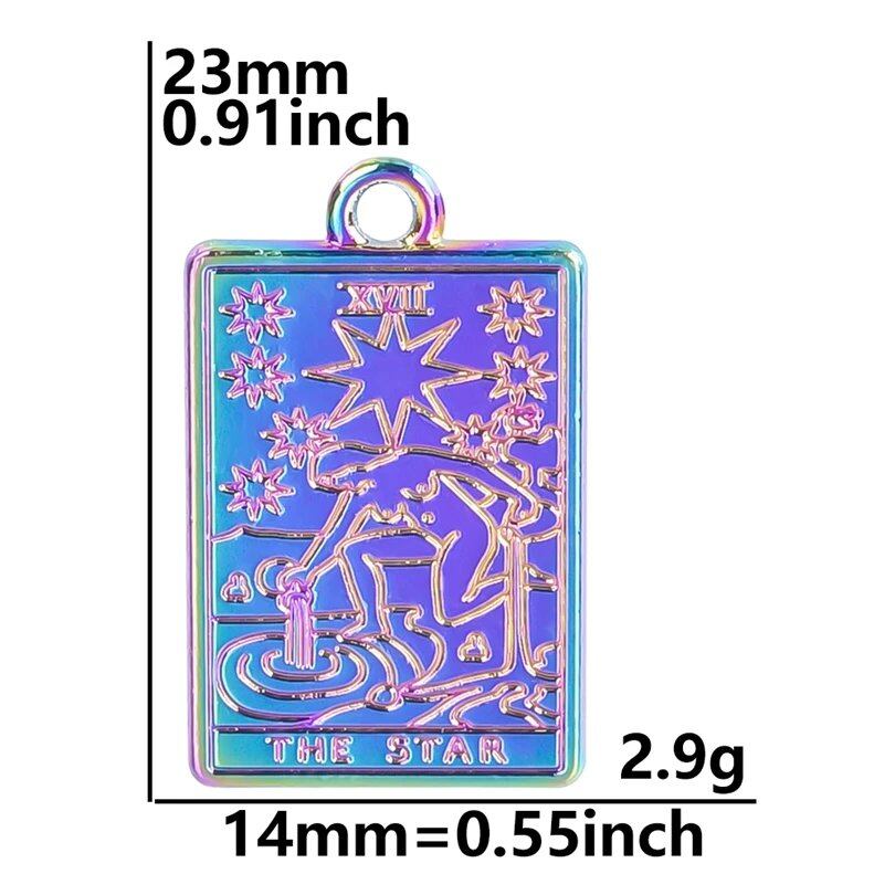 10個セット メッキタロットアクセサリーパーツ DIY用 ジュエリーメイキング材料 ネックレス・イヤリング用チャーム 合金ペンダント まとめ売り 並行輸入品