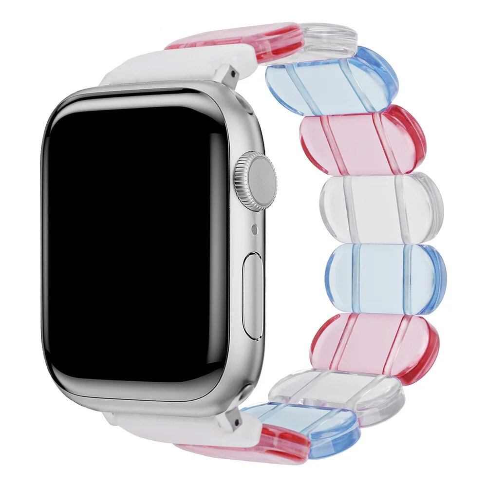 Resin strap for Apple Watch, compatible with 38mm, 40mm, 41mm, 42mm, 44mm, 45mm, and 49mm iWatch series (9/8/7/SE/6/5), band color: mm, parallel import