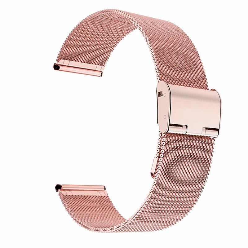 Universal Milanese Watch Band, 18mm, 20mm, 22mm, Silver, Gold, Metal, Stainless Steel Strap, Replacement Bracelet for Smartwatches, Band Color: mm, Parallel Import